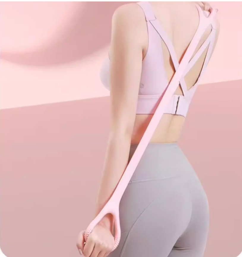 8-Shape Resistance Band for Women, Back Opening Shoulder Training, Slimming Back Exercise Tool, Home Yoga Stretching Strap with Silicone Elastic Rope